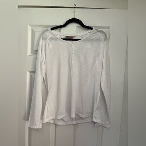 Women's White Long Sleeve Top